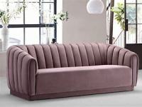 Mauve channel back sofa