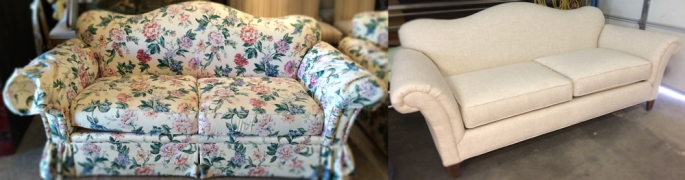 Floral Sofa-Before-and-After