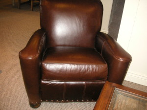 Custom leather chair